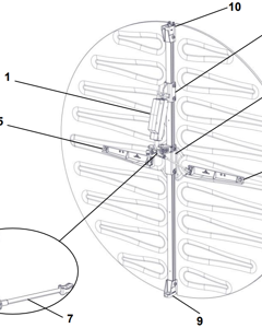 Middle bracket for center pillar BF55